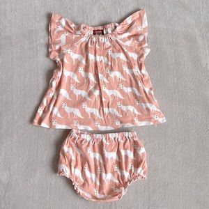 Milkbarn Organic Cotton Dress & Bloomer Set 12-18 Months